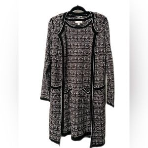 Sweater dress and cardigan